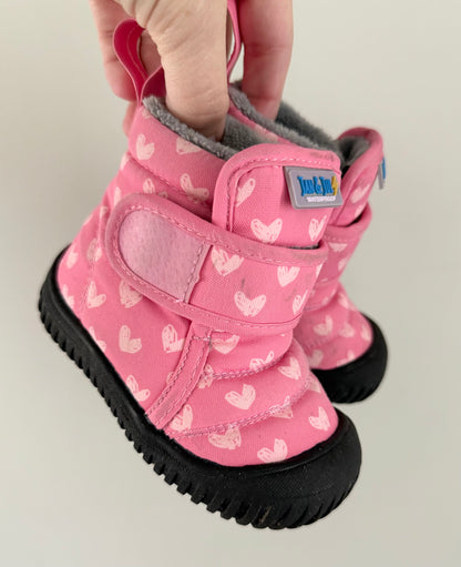 Jan & Jul Insulated Pink Hearts Ankle Boots (4)