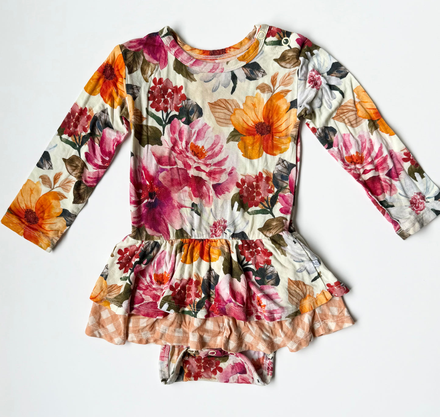 Hanlyn Collective Floral Fall Long Sleeve Twirl Bodysuit (6-12 Months)