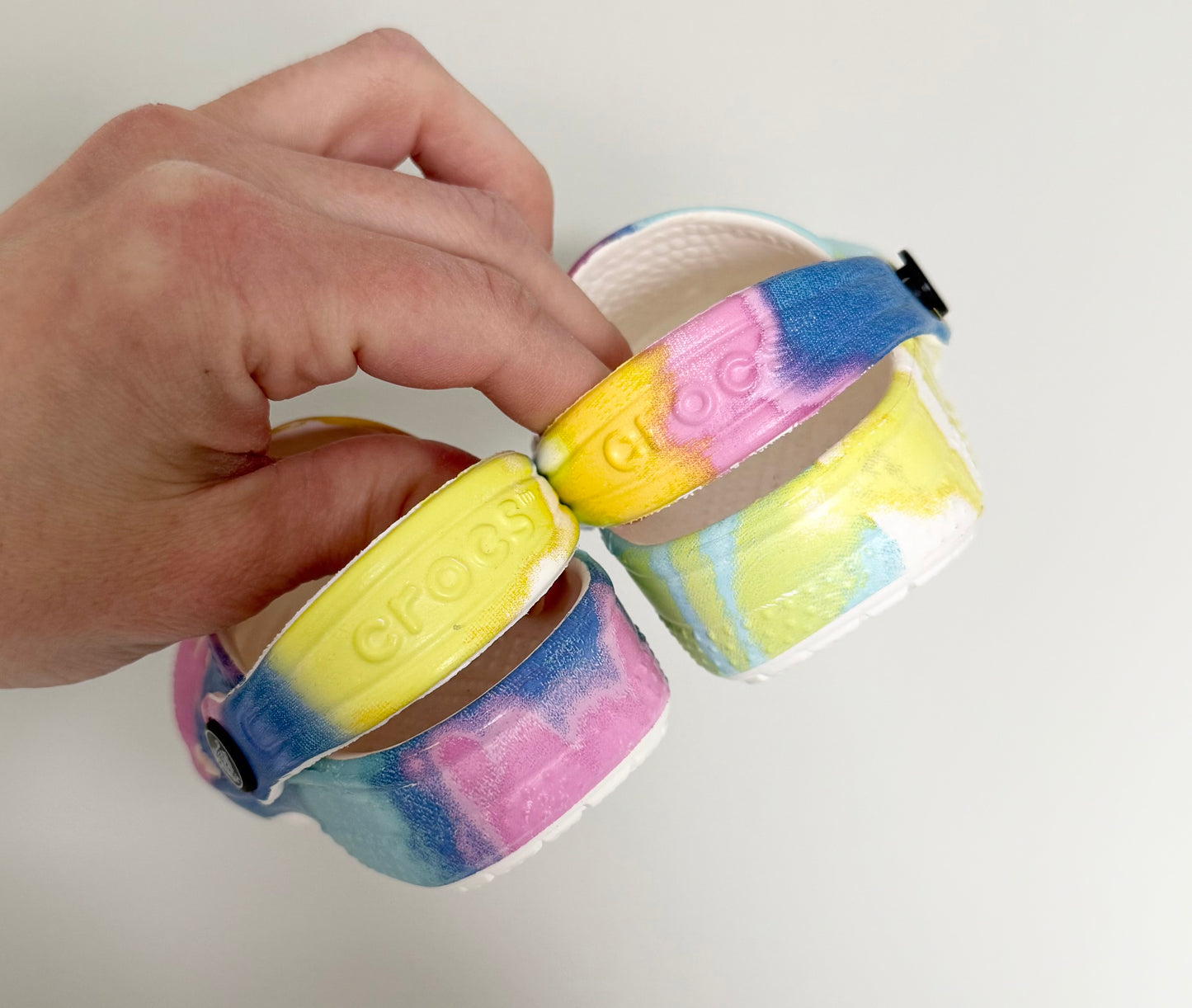 Crocs Light Tie Dye Clog Slip Ons (2/3)