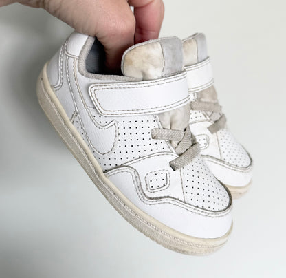 Nike Force Court Borough Low Recraft White Stretch Lace & Velcro Sneakers (8)