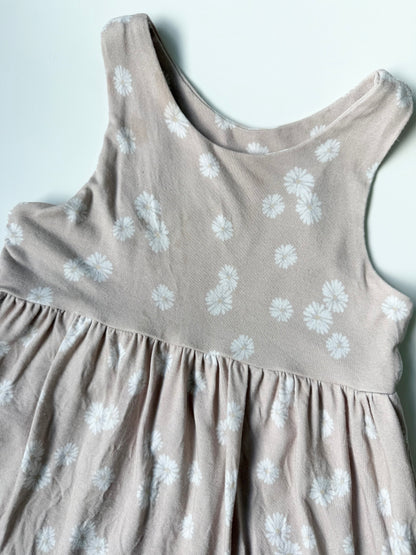Lou & Bear Beige & Dainty White Floral Tank Dress (4-5 Years)