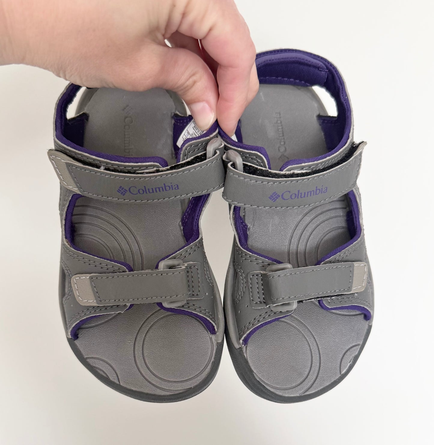 Columbia Techsun Grey & Purple Velcro Strap Sandals (11)