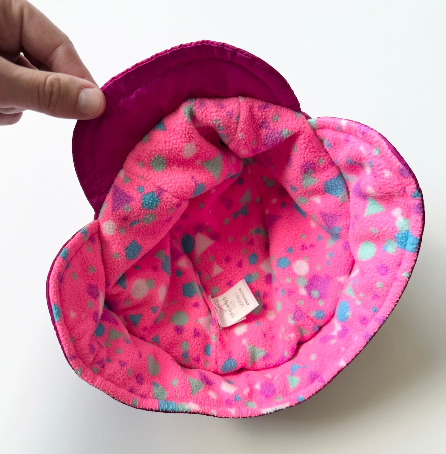 The North Face Baby Pink Reversible Cozy Cap - Small (2-4 Years)