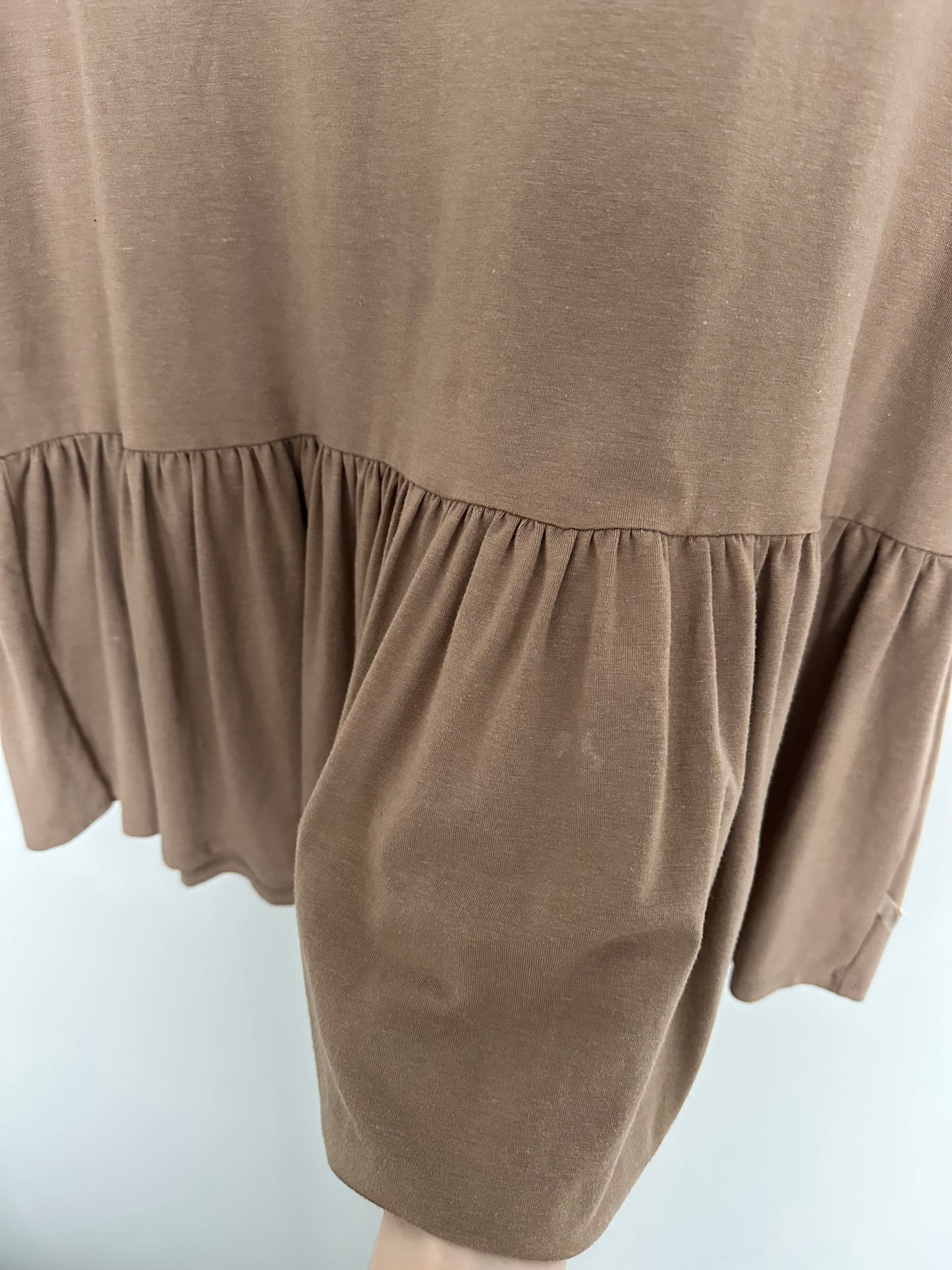 Women’s Jax & Lennon Light Brown Ruffle Tunic (Small)