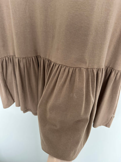 Women’s Jax & Lennon Light Brown Ruffle Tunic (Small)