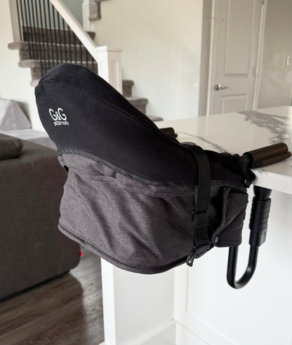 Guzzie + Guss Perch Chair (Black Frame) in Raven & Accessories