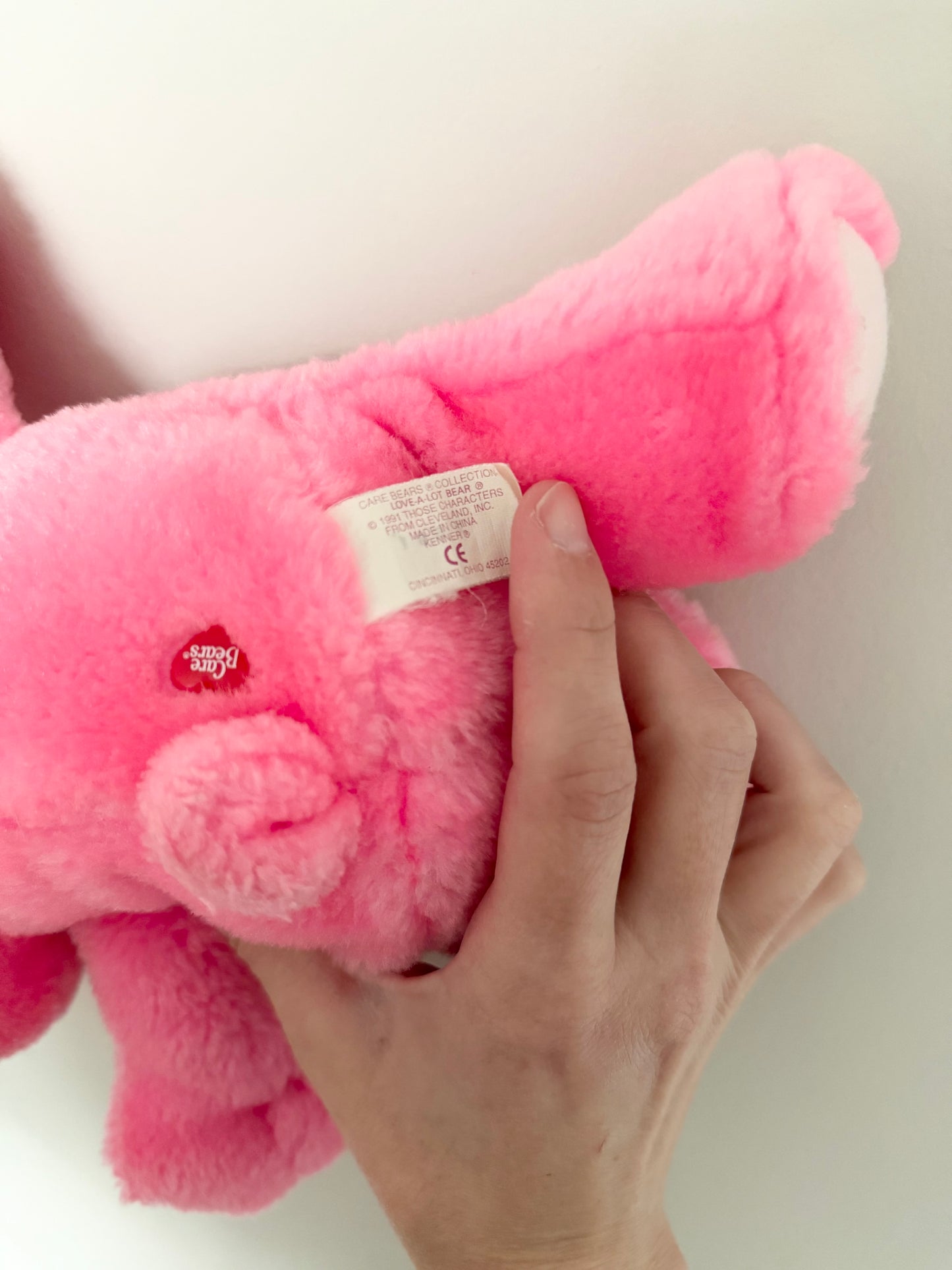 Vintage Kenner Care Bear Love-A-Lot Bear Plush