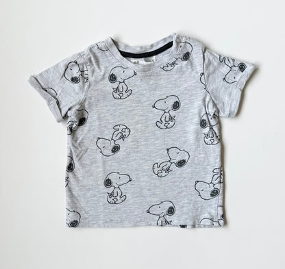 H&M x Peanuts Grey Snoopy T-Shirt (6-9 Months)