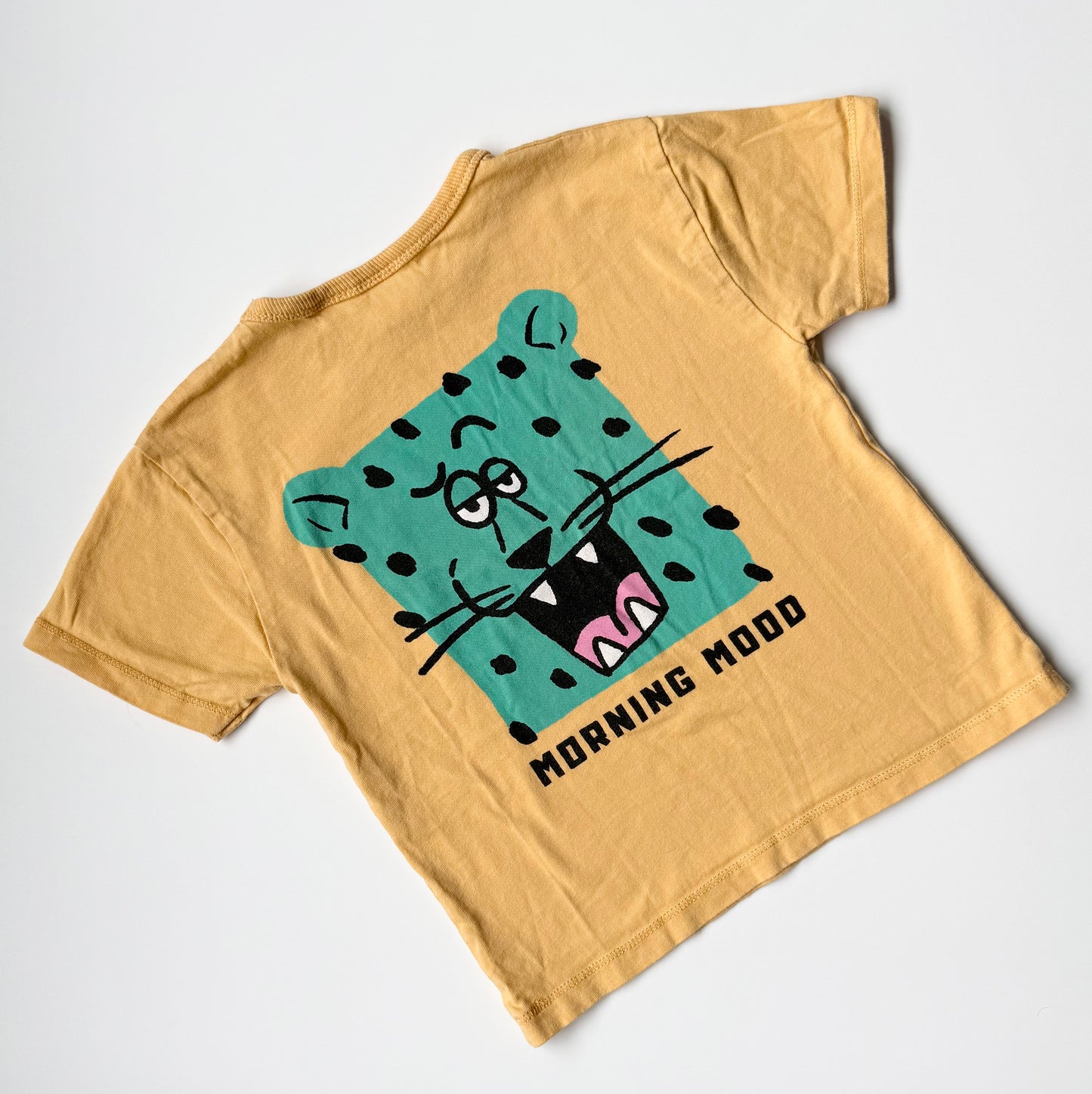 Zara Yellow & Green Tiger “Laughs & Fun” T-Shirt (3-4 Years)