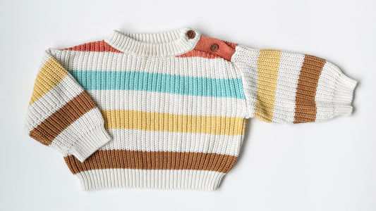 Indigo Baby Multicoloured Striped Knit Sweater (6-12 Months)
