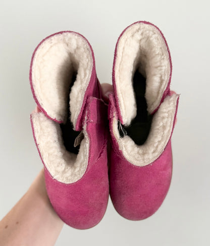 Ugg Keelan Berry Pink Short Sherpa Boots (8)