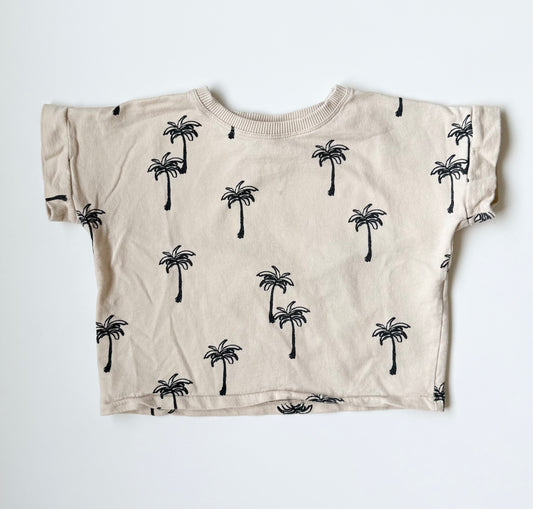 Zara Beige & Black Palm Trees T-Shirt (18-24 Months)