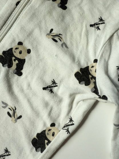 Kyte Black & White Zen Zipper Footie Sleeper (3-6 Months)