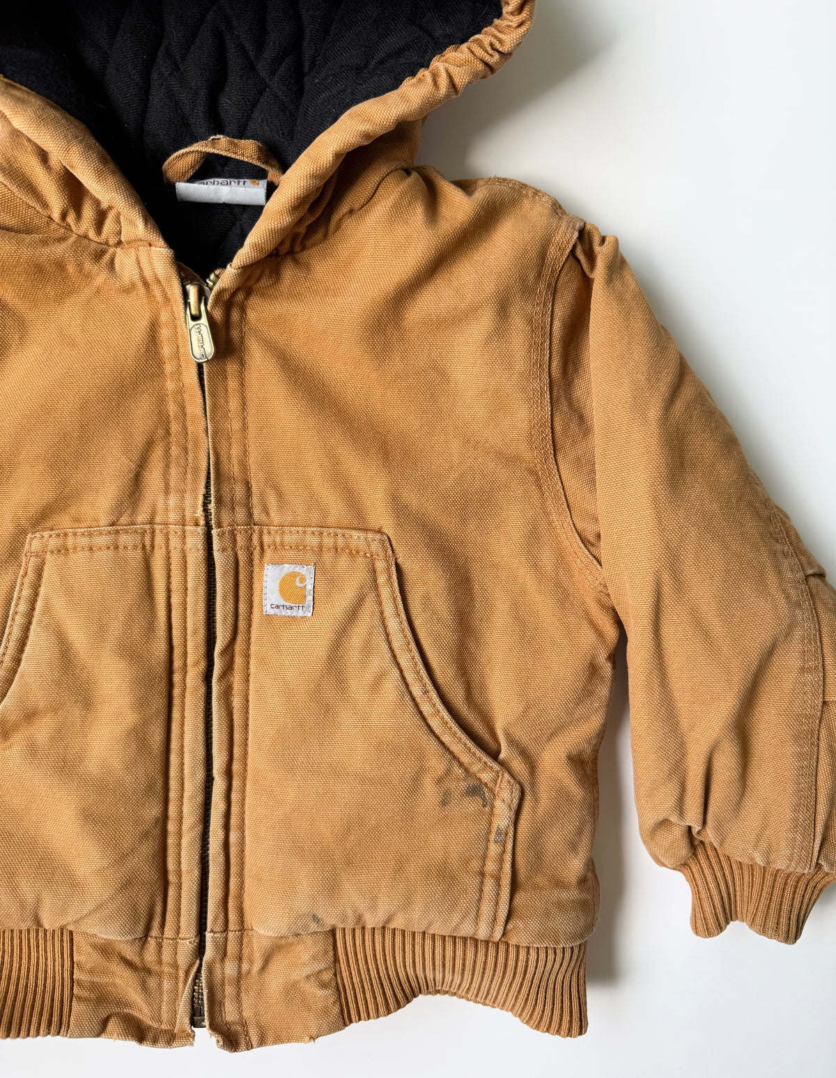 Carhartt Brown Active Flannel Quilt-Lined Cotton Duck Canvas Jacket (2T)