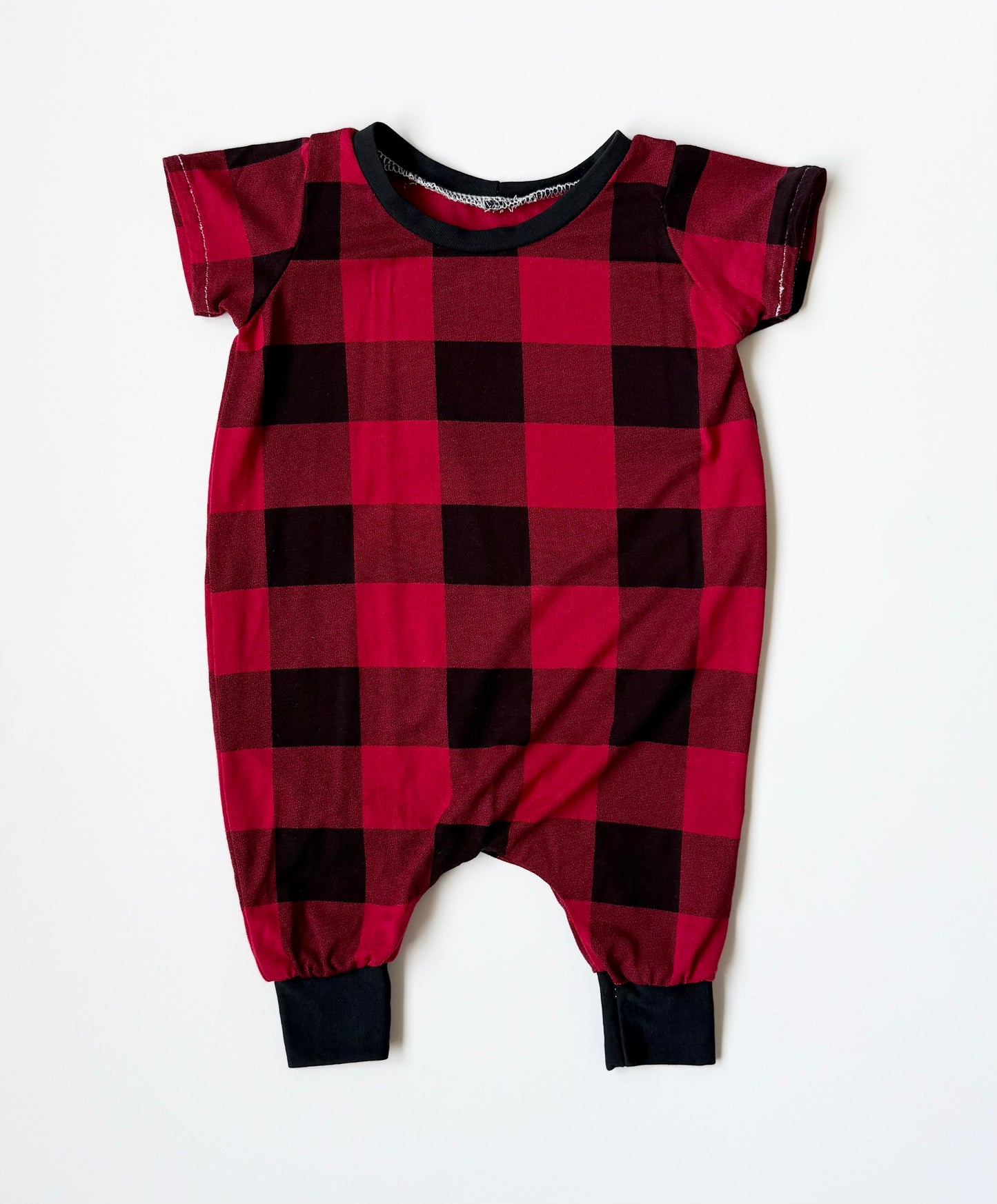 The Modern Little Plaid T-Shirt Jumpsuit (3-6 Months)