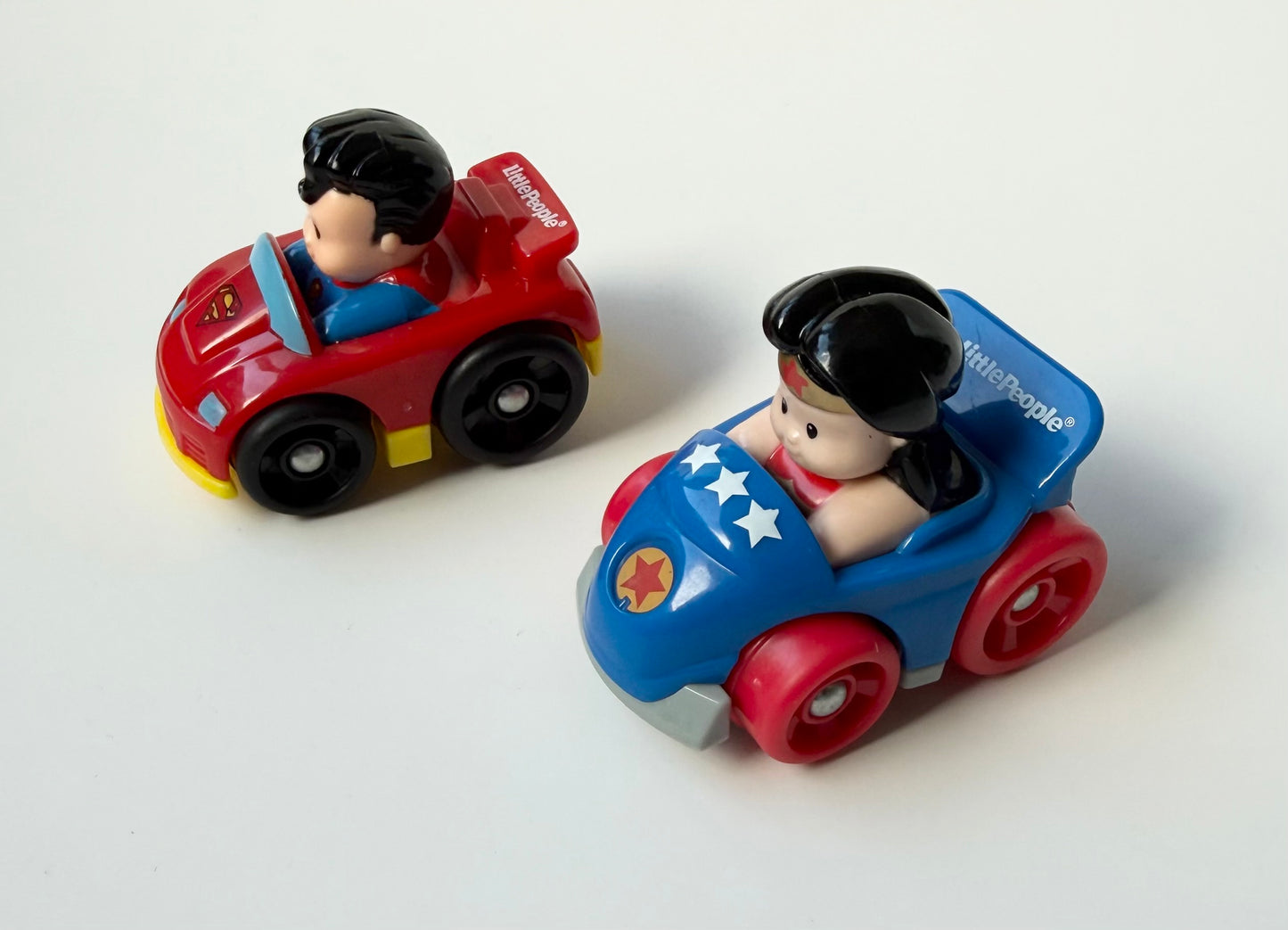 Fisher-Price Little People DC Super Friends Superman & Wonder Woman Wheelie Bundle