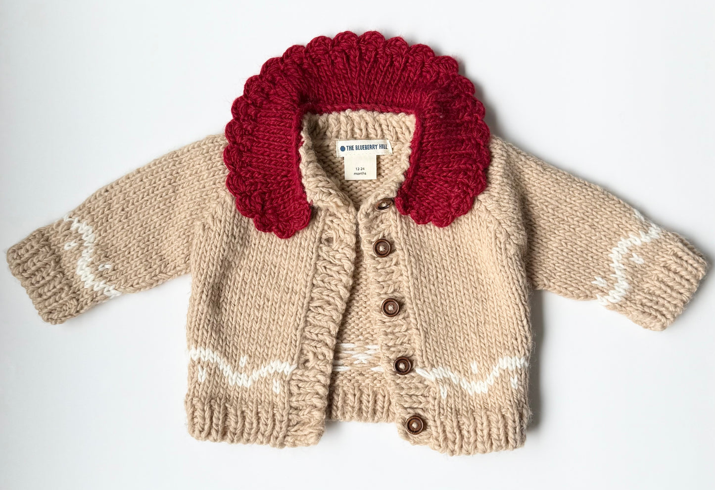 The Blueberry Hill Gingerbread Knit Cardigan (12-24 Months)
