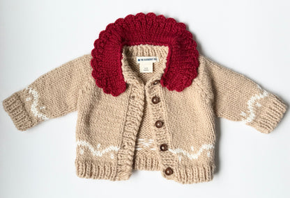The Blueberry Hill Gingerbread Knit Cardigan (12-24 Months)