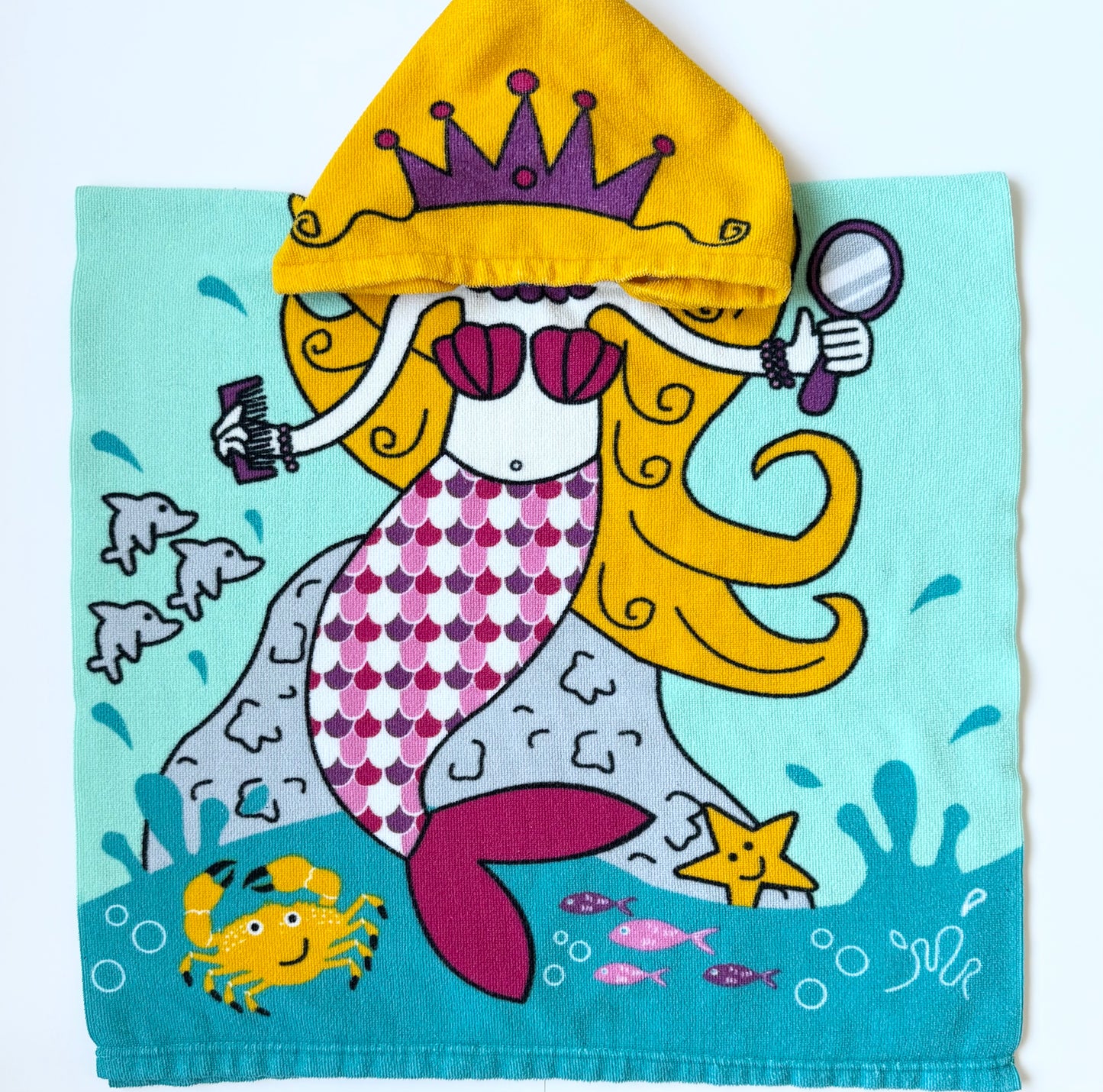 Turquoise Mermaid Hooded Towel (2T-5T)