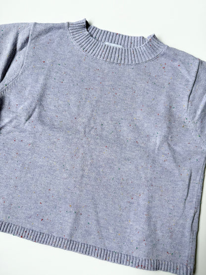 Never/Not Purple Confetti Short Sleeve Sweater (2 Years)