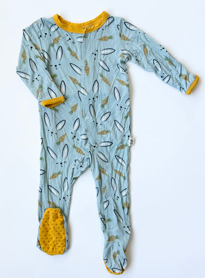 Kozi & Co Blue Bunnies Snap Sleeper (6-12 Months)