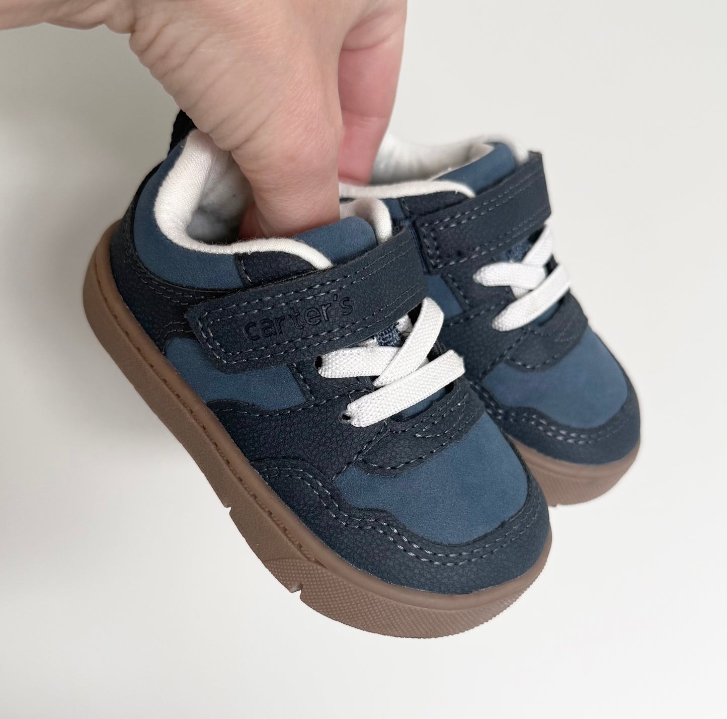 Carters Blue Shades Stretch Lace & Velcro Sneakers (3.5)