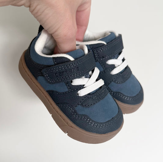 Carters Blue Shades Stretch Lace & Velcro Sneakers (3.5)