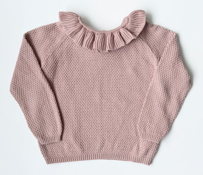 Jamie Kay Pink Knit Ruffle Collar Sweater (5 Years)