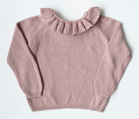 Jamie Kay Pink Knit Ruffle Collar Sweater (5 Years)