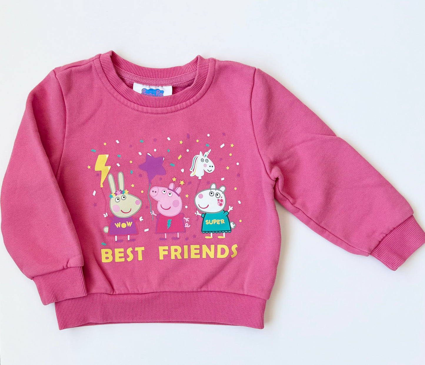 Peppa Pig Pink “Best Friends” Sweater (3T)
