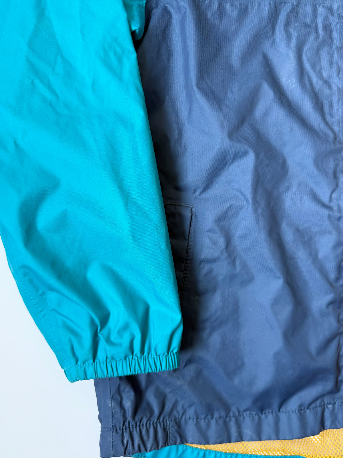 The North Face Blue & Orange Trim Zipline Rain Windbreaker Jacket (5T)