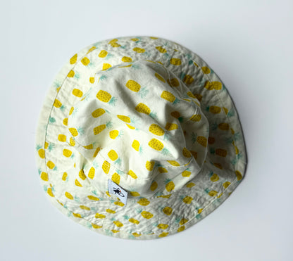 Puffin Gear Yellow Pineapples Sun Hat (6-12 Months)