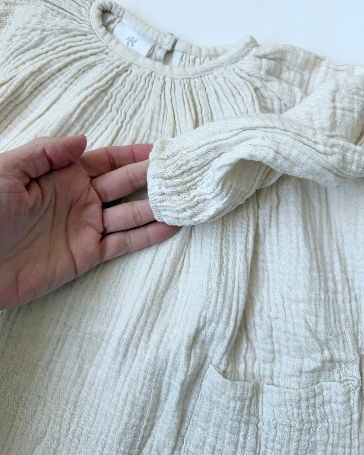 Ruby Co White Muslin Dress (12-24 Months)