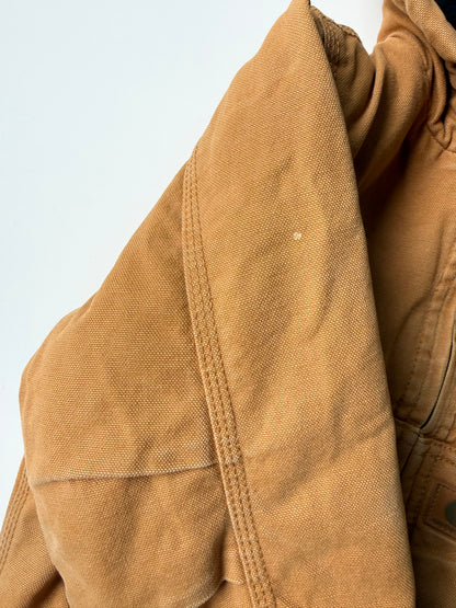 Carhartt Brown Active Flannel Quilt-Lined Cotton Duck Canvas Jacket (4T)