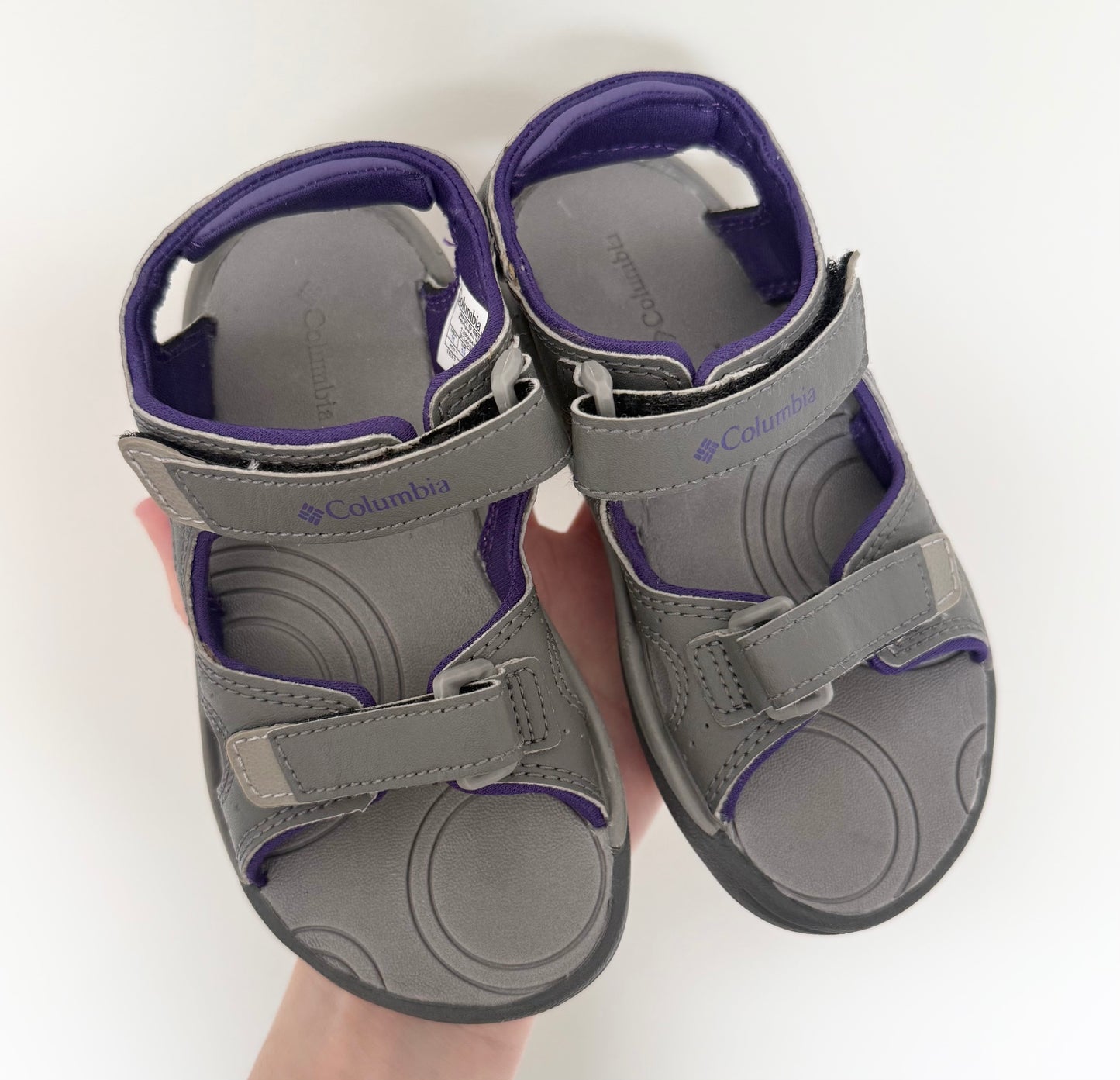 Columbia Techsun Grey & Purple Velcro Strap Sandals (11)