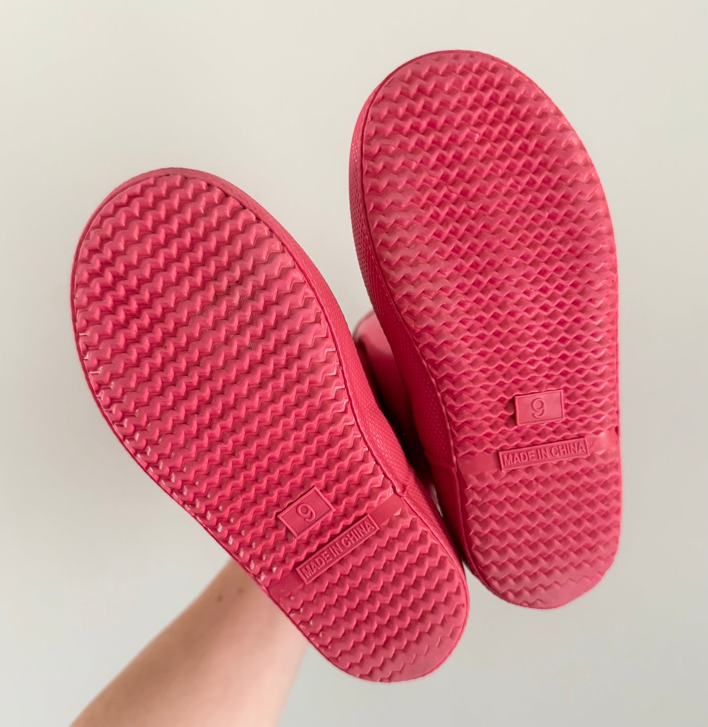 Hunter Pink Rubber Boots (UK9)