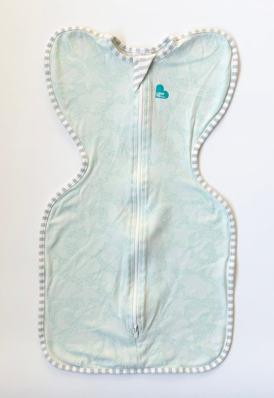 Love to Dream Mint Speckled Moon & Stars Swaddle Up Original (Small)