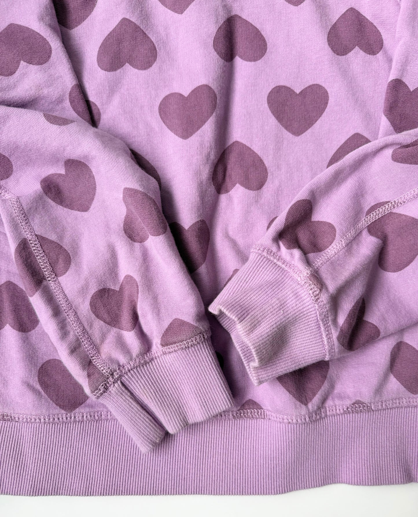Hanna Andersson Purple Hearts Sweater (8 Years)