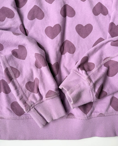 Hanna Andersson Purple Hearts Sweater (8 Years)