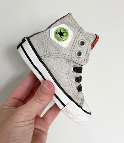 Converse x Dr. Seuss Grey Green Eggs & Ham High Top Stretch Lace & Velcro Sneakers (4)