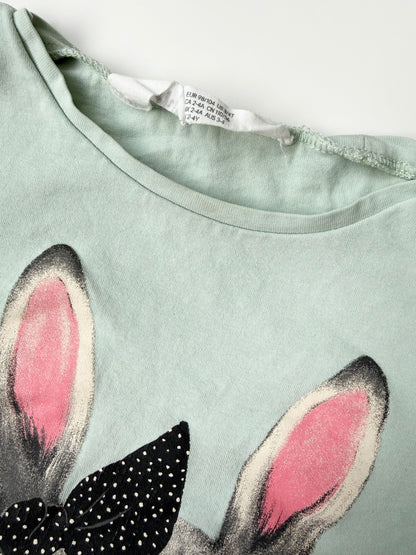 H&M Green Bunny Long Sleeve (2-4 Years)