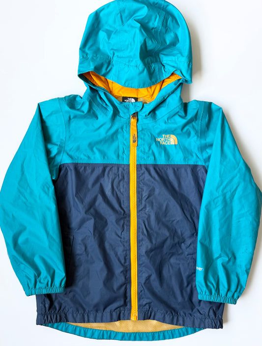 The North Face Blue & Orange Trim Zipline Rain Windbreaker Jacket (5T)