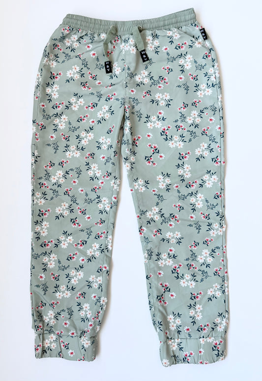 Will & You Green Floral Wind Pants (4T)