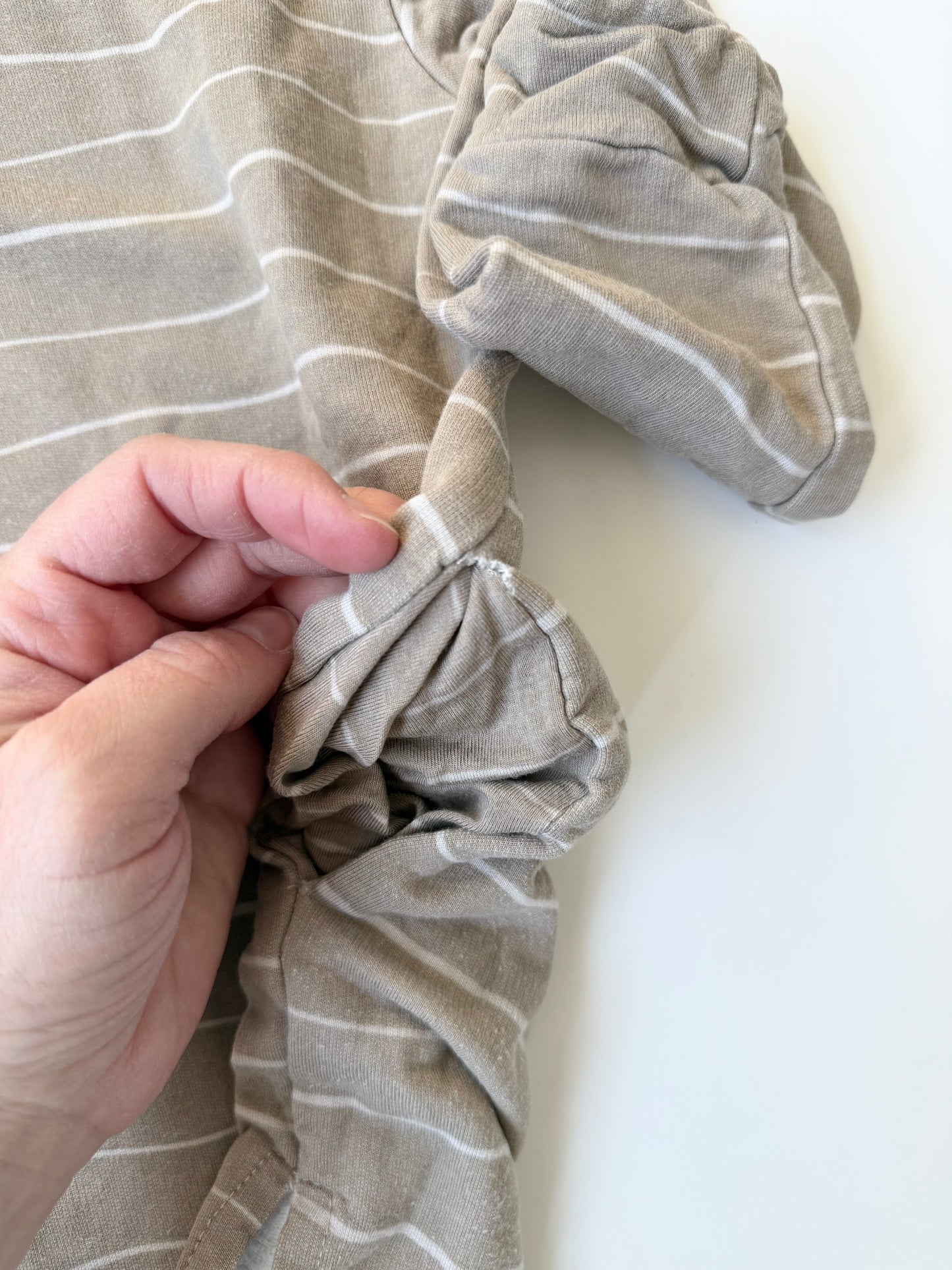 Jax & Lennon Beige & White Stripes Sweater Dress (3/4 Years)