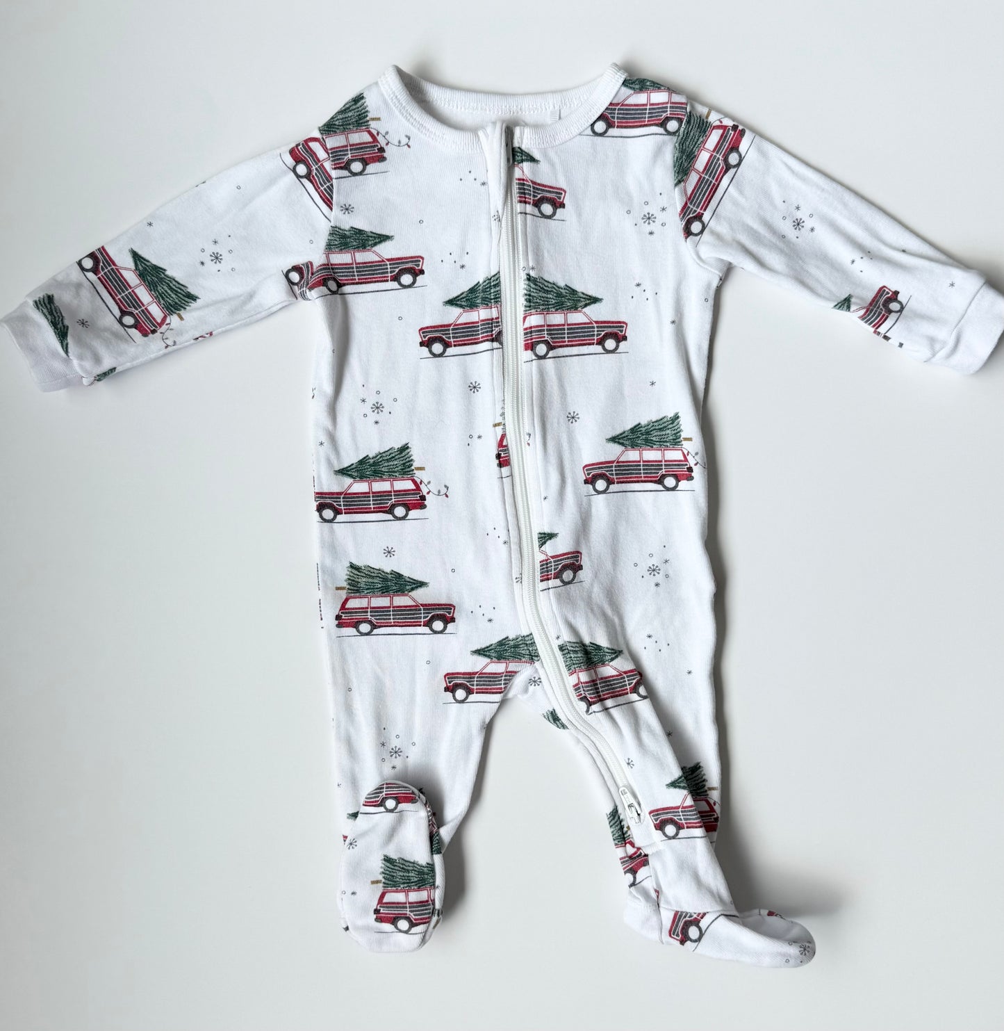 Petit Lem White Christmas Tree Car Sleeper (3 Months)