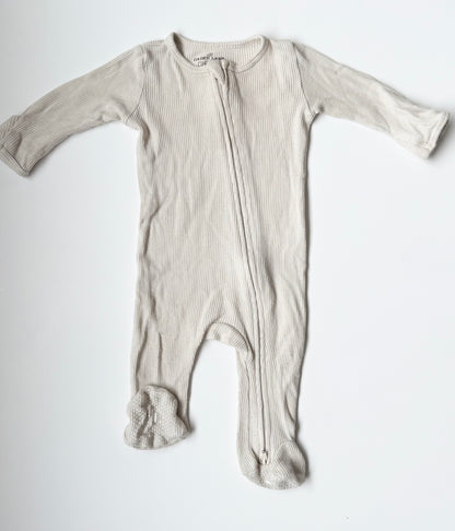 Caden Lane Off White Waffled Sleeper (0-3 Months)