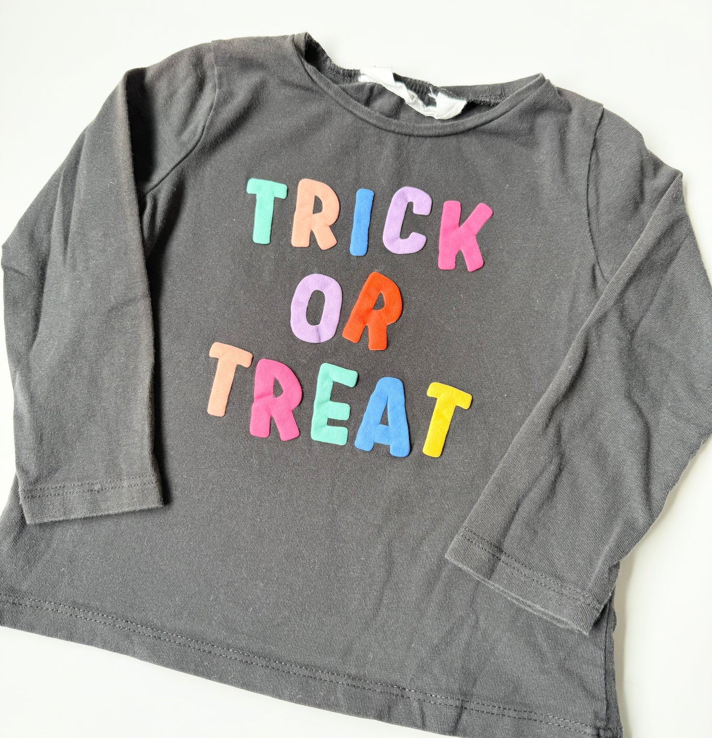 H&M Black & Colourful “Trick or Treat” Long Sleeve (18-24 Months)