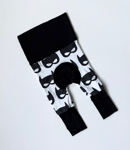 My Sunshine Black & White Batman Grow With Me Leggings (3-6 Months)