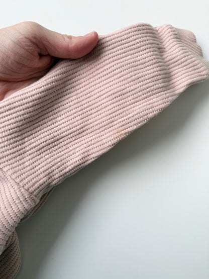 The Littlest Pink Ribbed Hooded Bunny Jumpsuit (12-18 Months)