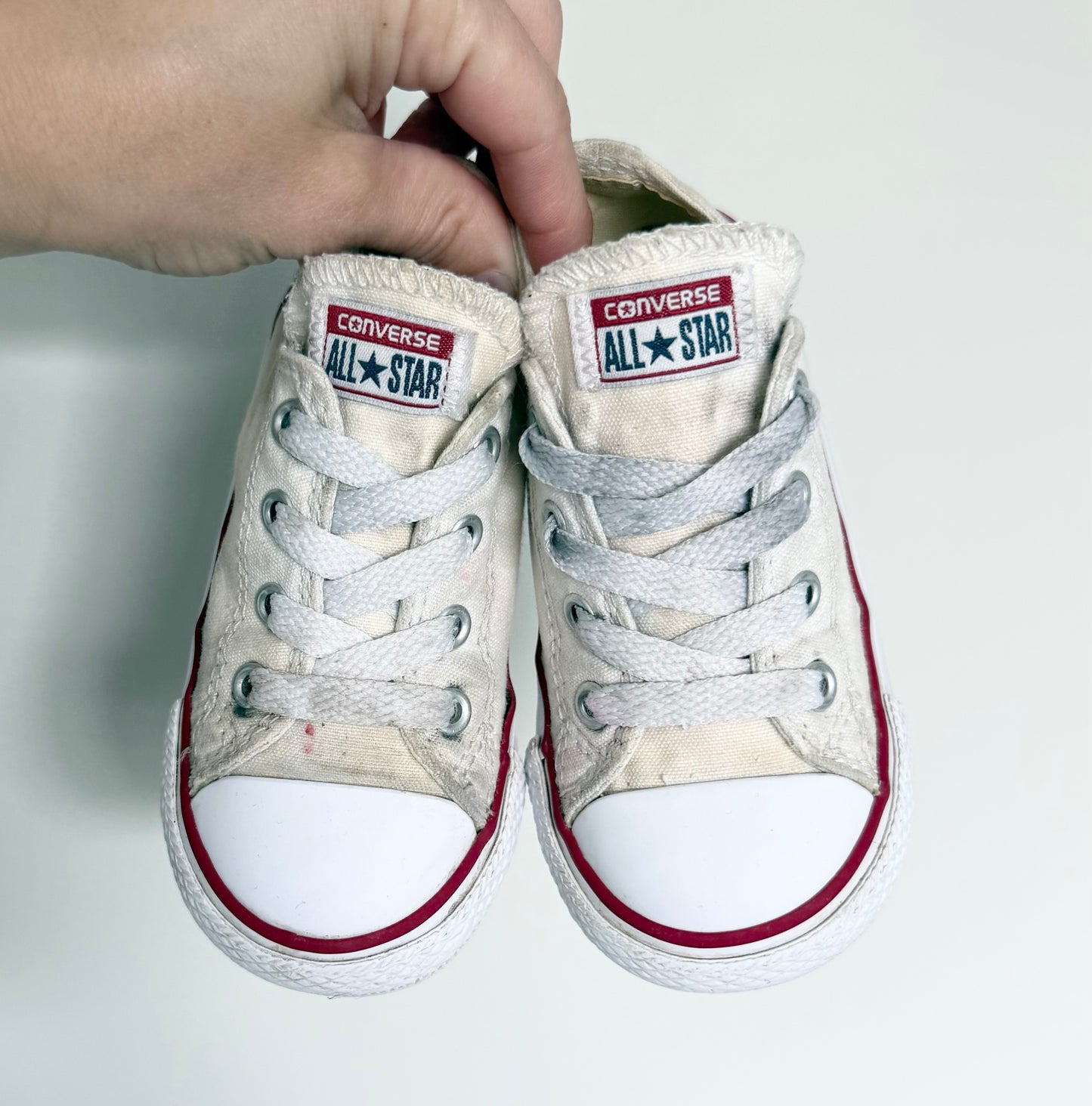 Converse White Lace Up Sneakers (7)